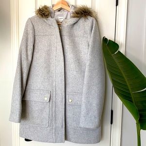 J. Crew Winter Coat w/ Faux Fur